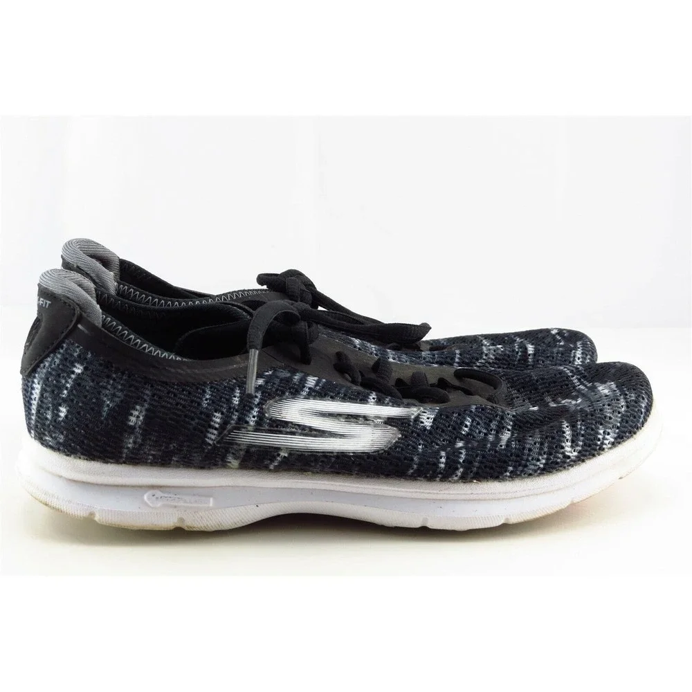 Skechers Gogamat‎ Size 7.5 M Black Lace Up Running Fabric Shoes